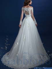 Свадебное платье Тесса. Силуэт А-силуэт. Цвет Белый / Молочный. Вид 2