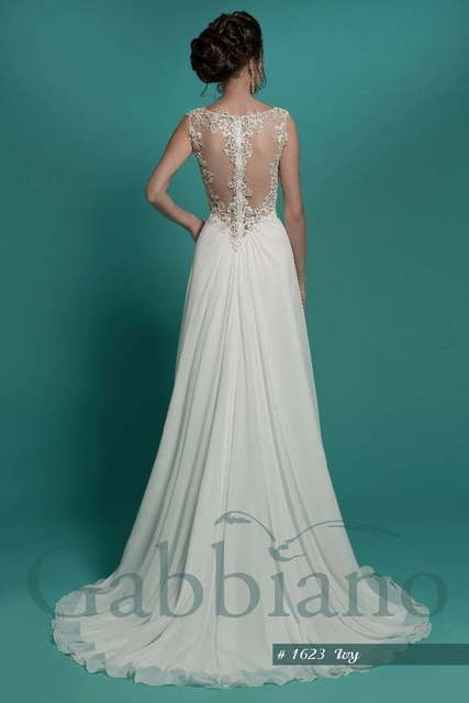 Свадебное платье Иви. Силуэт А-силуэт. Цвет Белый / Молочный, оттенки Розового. Вид 2