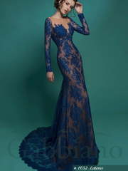 Свадебное платье Латония. Силуэт А-силуэт. Цвет Белый / Молочный, Айвори / Капучино, Голубой / Синий. Вид 1