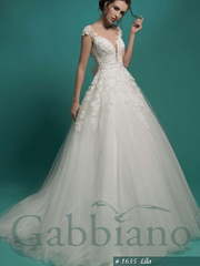 Свадебное платье Лилу. Силуэт Пышное, А-силуэт. Цвет Белый / Молочный. Вид 1