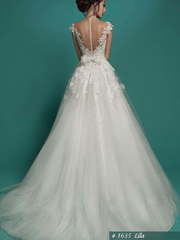 Свадебное платье Лилу. Силуэт Пышное, А-силуэт. Цвет Белый / Молочный. Вид 2