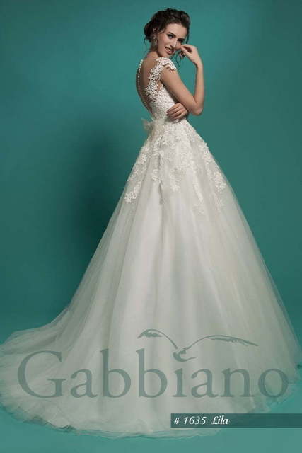 Свадебное платье Лилу. Силуэт Пышное, А-силуэт. Цвет Белый / Молочный. Вид 3