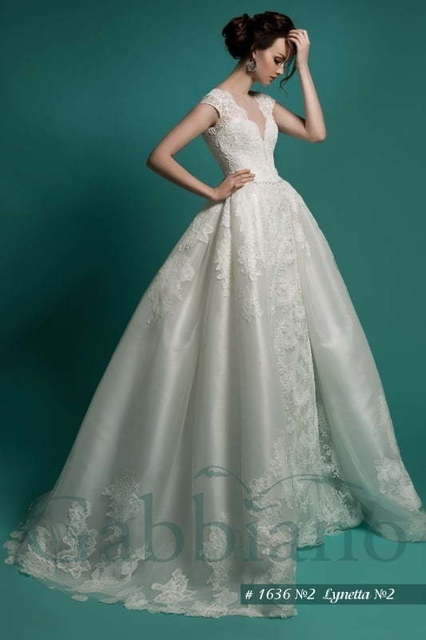 Свадебное платье Линетта. Силуэт Рыбка, А-силуэт. Цвет Айвори / Капучино, Белый / Молочный. Вид 5