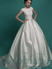 Свадебное платье Лионель. Силуэт Пышное, А-силуэт. Цвет Белый / Молочный. Вид 1