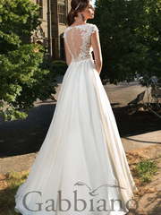 Свадебное платье Кэприсия. Силуэт А-силуэт. Цвет Белый / Молочный, Айвори / Капучино, Персик / Оранжевый. Вид 2