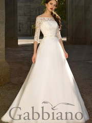 Свадебное платье Элоди. Силуэт А-силуэт. Цвет Белый / Молочный. Вид 1