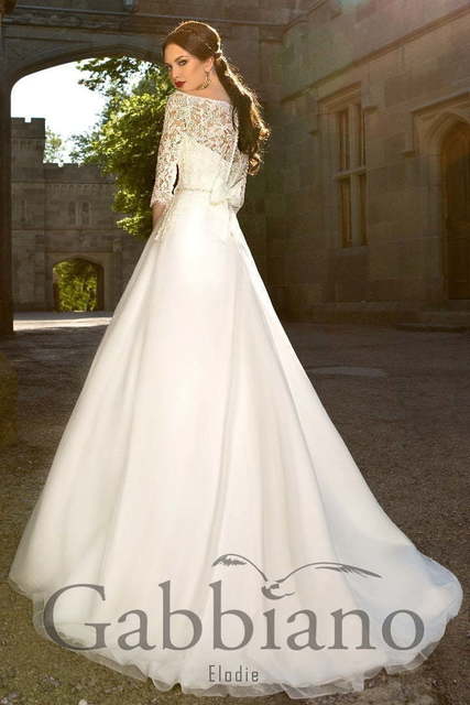 Свадебное платье Элоди. Силуэт А-силуэт. Цвет Белый / Молочный. Вид 2