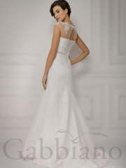 Свадебное платье Элайн. Силуэт А-силуэт, Рыбка. Цвет Белый / Молочный, Айвори / Капучино. Вид 2