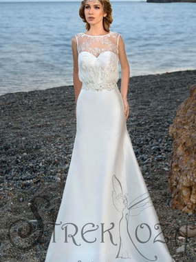 Свадебное платье Дориан. Силуэт А-силуэт, Рыбка. Цвет Белый / Молочный. Вид 1