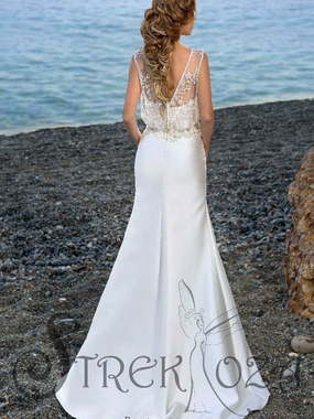 Свадебное платье Дориан. Силуэт А-силуэт, Рыбка. Цвет Белый / Молочный. Вид 2