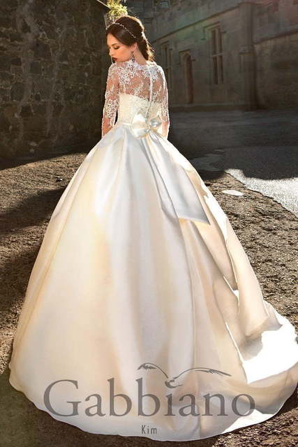 Свадебное платье Ким. Силуэт Пышное, А-силуэт. Цвет Белый / Молочный. Вид 2