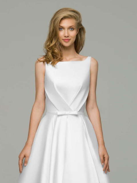 Свадебное платье Mia. Силуэт А-силуэт. Цвет Белый / Молочный. Вид 3