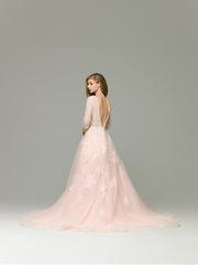 Свадебное платье Luna. Силуэт А-силуэт. Цвет оттенки Розового. Вид 2