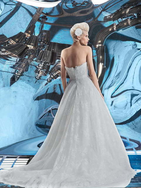 Свадебное платье Omega. Силуэт А-силуэт. Цвет Белый / Молочный. Вид 2