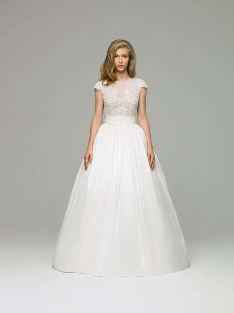 Свадебное платье Glam. Силуэт А-силуэт. Цвет Белый / Молочный. Вид 1