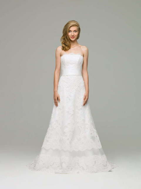 Свадебное платье Chantilly 3. Силуэт А-силуэт. Цвет Белый / Молочный. Вид 1
