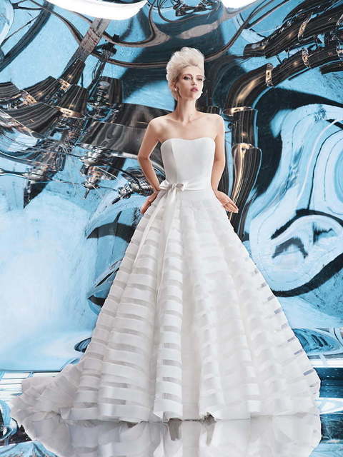 Свадебное платье Sfera. Силуэт А-силуэт. Цвет Белый / Молочный. Вид 1