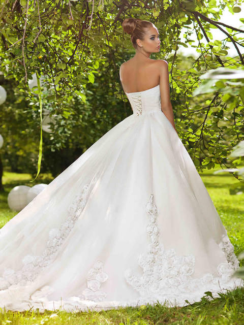 Свадебное платье Rozetta. Силуэт Пышное, А-силуэт. Цвет Белый / Молочный. Вид 2