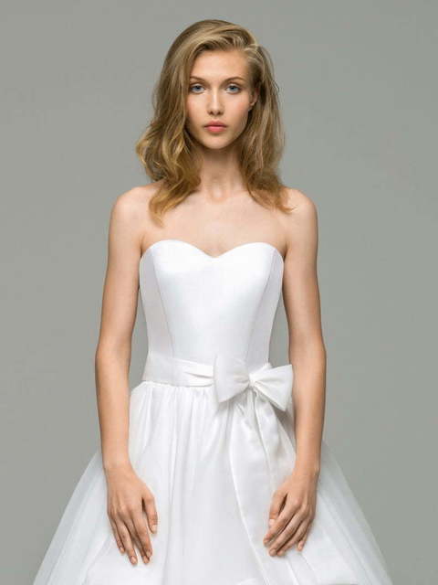 Свадебное платье Flounce. Силуэт А-силуэт. Цвет Белый / Молочный. Вид 3