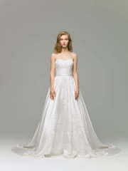 Свадебное платье Adeline. Силуэт А-силуэт. Цвет Белый / Молочный. Вид 1
