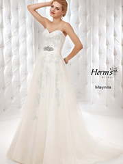 Свадебное платье Maynila. Силуэт А-силуэт. Цвет Белый / Молочный. Вид 1