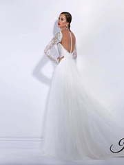 Свадебное платье Bari. Силуэт А-силуэт, Прямое. Цвет Белый / Молочный. Вид 2