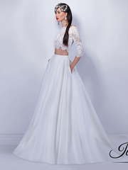 Свадебное платье Barcino. Силуэт А-силуэт. Цвет Белый / Молочный. Вид 1