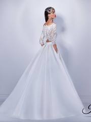 Свадебное платье Barcino. Силуэт А-силуэт. Цвет Белый / Молочный. Вид 2