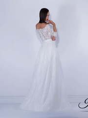 Свадебное платье Peralta. Силуэт Пышное, А-силуэт. Цвет Белый / Молочный. Вид 2