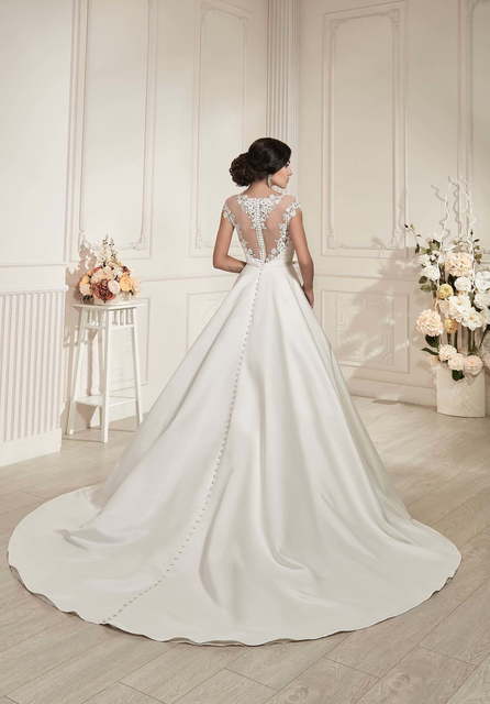 Свадебное платье Истер. Силуэт Пышное, А-силуэт. Цвет Белый / Молочный. Вид 2