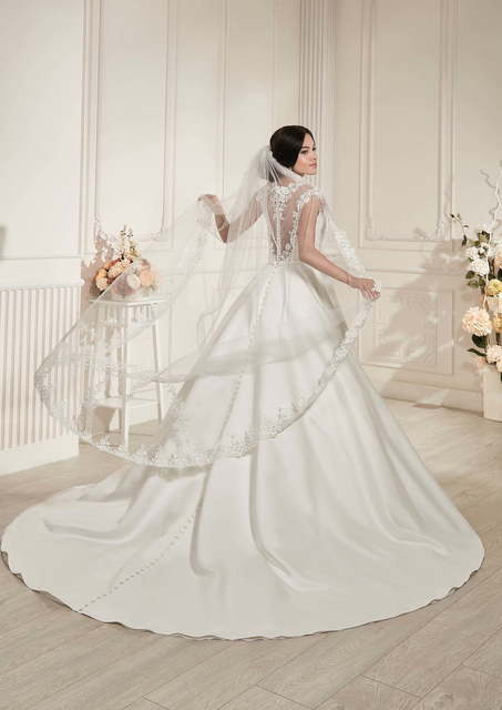 Свадебное платье Истер. Силуэт Пышное, А-силуэт. Цвет Белый / Молочный. Вид 4