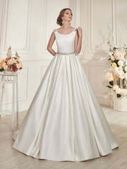 Свадебное платье Фабрис. Силуэт А-силуэт. Цвет Белый / Молочный. Вид 1