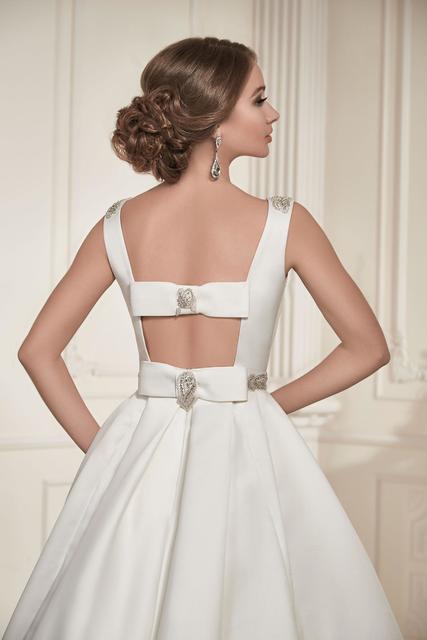 Свадебное платье Фабрис. Силуэт А-силуэт. Цвет Белый / Молочный. Вид 3