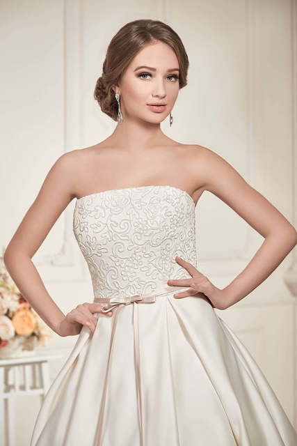 Свадебное платье Кантера. Силуэт Пышное, А-силуэт. Цвет Белый / Молочный. Вид 3