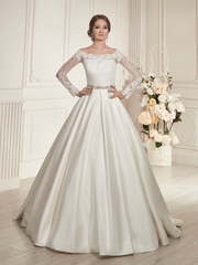 Свадебное платье Солер. Силуэт Пышное, А-силуэт. Цвет Белый / Молочный. Вид 2