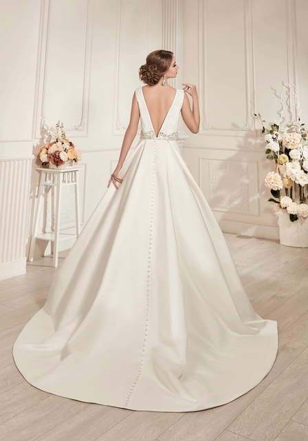 Свадебное платье Альмерия. Силуэт А-силуэт. Цвет Белый / Молочный. Вид 2