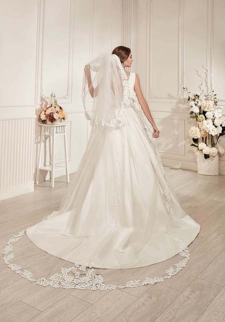 Свадебное платье Альмерия. Силуэт А-силуэт. Цвет Белый / Молочный. Вид 4