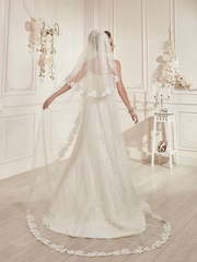 Свадебное платье Венета. Силуэт А-силуэт, Прямое. Цвет Белый / Молочный. Вид 2