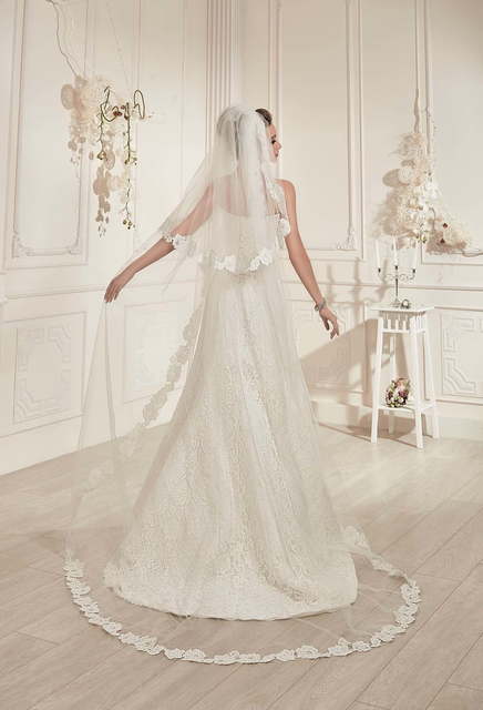 Свадебное платье Венета. Силуэт А-силуэт, Прямое. Цвет Белый / Молочный. Вид 2