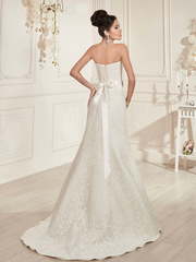 Свадебное платье Дамалия. Силуэт А-силуэт, Прямое. Цвет Белый / Молочный. Вид 2