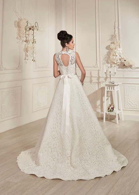 Свадебное платье Медисон. Силуэт А-силуэт. Цвет Белый / Молочный. Вид 2