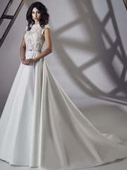 Свадебное платье Traza. Силуэт А-силуэт. Цвет Белый / Молочный. Вид 1