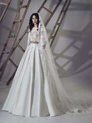 Свадебное платье Тomili. Силуэт А-силуэт. Цвет Белый / Молочный. Вид 2