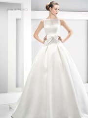 Свадебное платье 6032. Силуэт Пышное, А-силуэт. Цвет Белый / Молочный. Вид 1