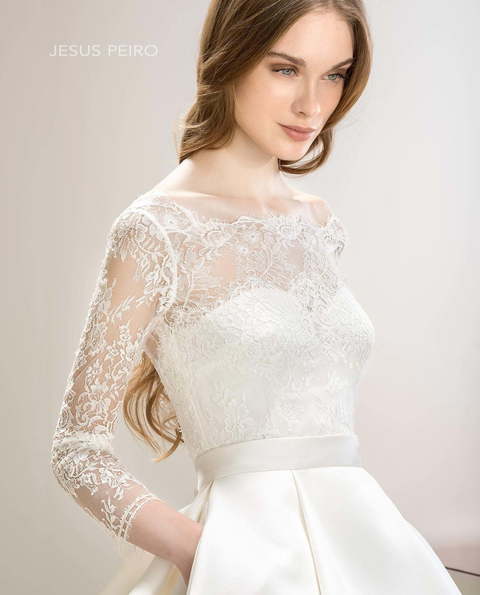 Свадебное платье 7067. Силуэт Пышное, А-силуэт. Цвет Белый / Молочный. Вид 3