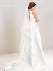 Свадебное платье 7021. Силуэт А-силуэт. Цвет Белый / Молочный. Вид 2