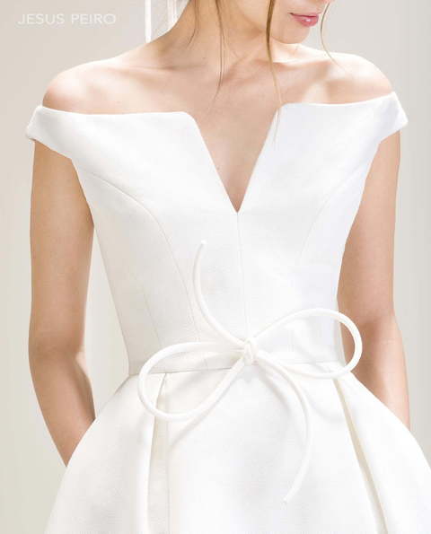 Свадебное платье 7007. Силуэт А-силуэт. Цвет Белый / Молочный. Вид 3