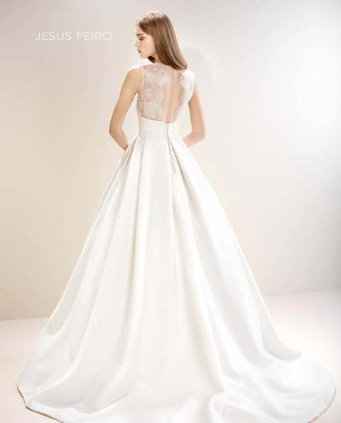 Свадебное платье 7008. Силуэт Пышное, А-силуэт. Цвет Белый / Молочный. Вид 2