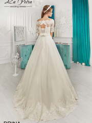 Свадебное платье Brina. Силуэт А-силуэт. Цвет Белый / Молочный, Айвори / Капучино. Вид 2