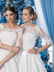 Свадебное платье Leonora. Силуэт А-силуэт. Цвет Белый / Молочный. Вид 2